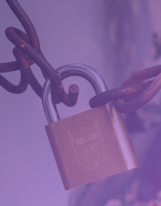Image of a sturdy, metallic padlock, symbolizing data privacy. The lock is prominently displayed against a digital background, representing the protection of sensitive information in a cyber environment.
